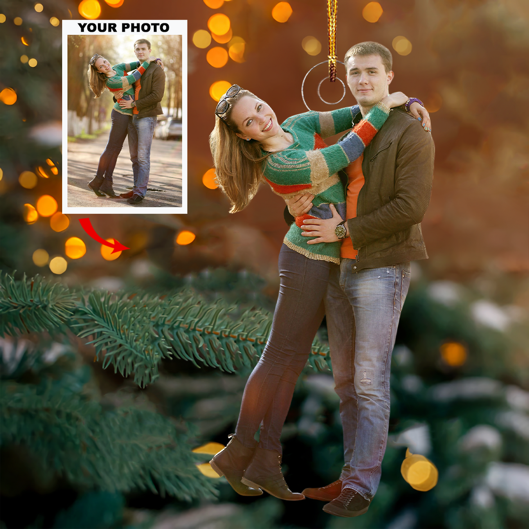 Endless Love - Personalized Photo Mica Ornament - Christmas Gift For Couple, Family Members