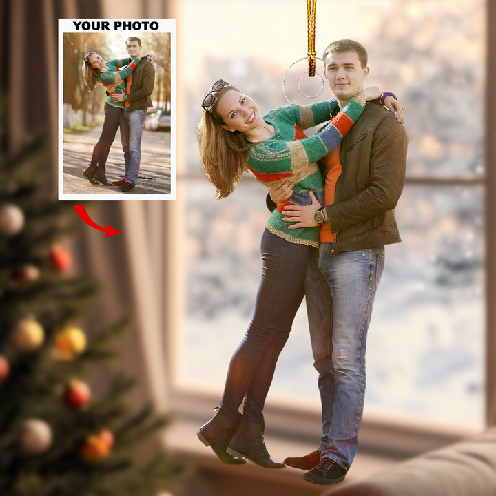 Endless Love - Personalized Photo Mica Ornament - Christmas Gift For Couple, Family Members