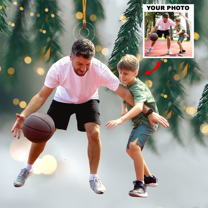 Family Dunk - Personalized Photo Mica Ornament - Christmas Gift For Family, Family Members
