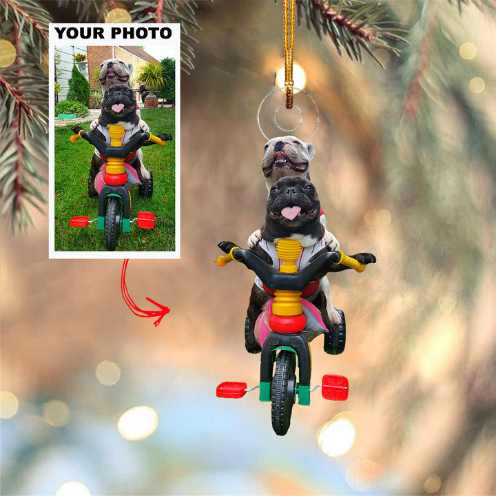 Doggy Joy - Personalized Photo Mica Ornament - Gift For Dog Lovers, Pet Lovers, Dog Mom, Dog Dad