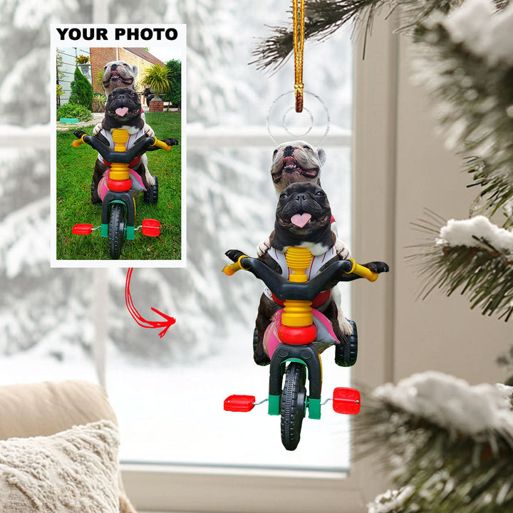 Doggy Joy - Personalized Photo Mica Ornament - Gift For Dog Lovers, Pet Lovers, Dog Mom, Dog Dad