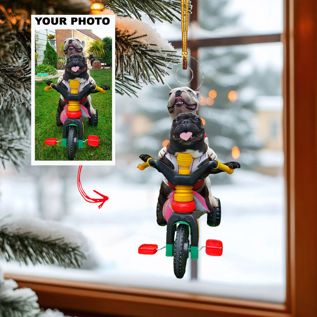 Doggy Joy - Personalized Photo Mica Ornament - Gift For Dog Lovers, Pet Lovers, Dog Mom, Dog Dad