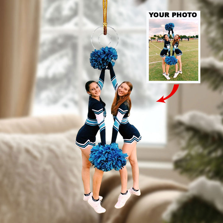 Champion Cheer - Personalized Photo Mica Ornament - Christmas Gift For Cheerleaders, Family Members