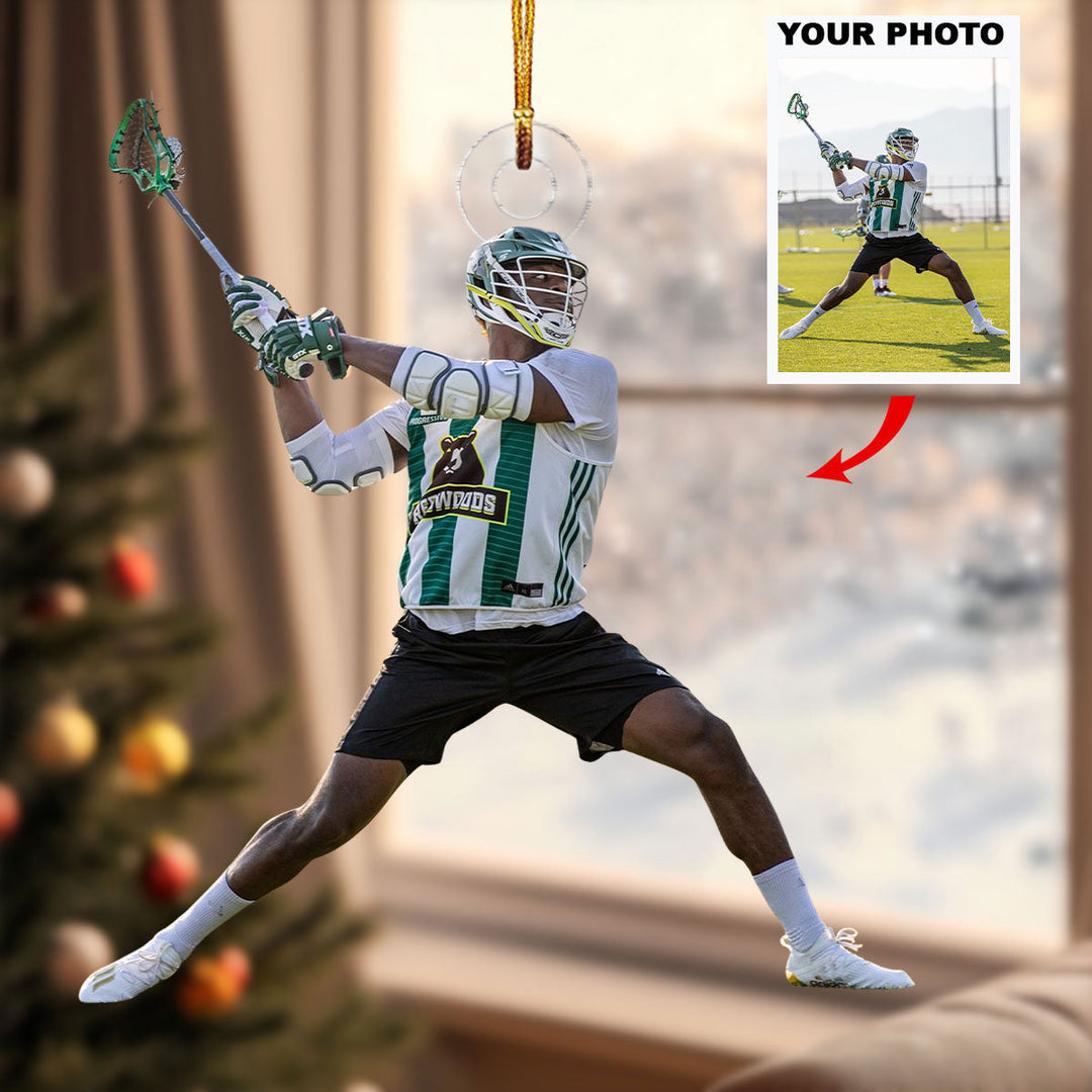 Holiday Lax Attack - Personalized Photo Mica Ornament - Christmas Gift For Sports Lovers