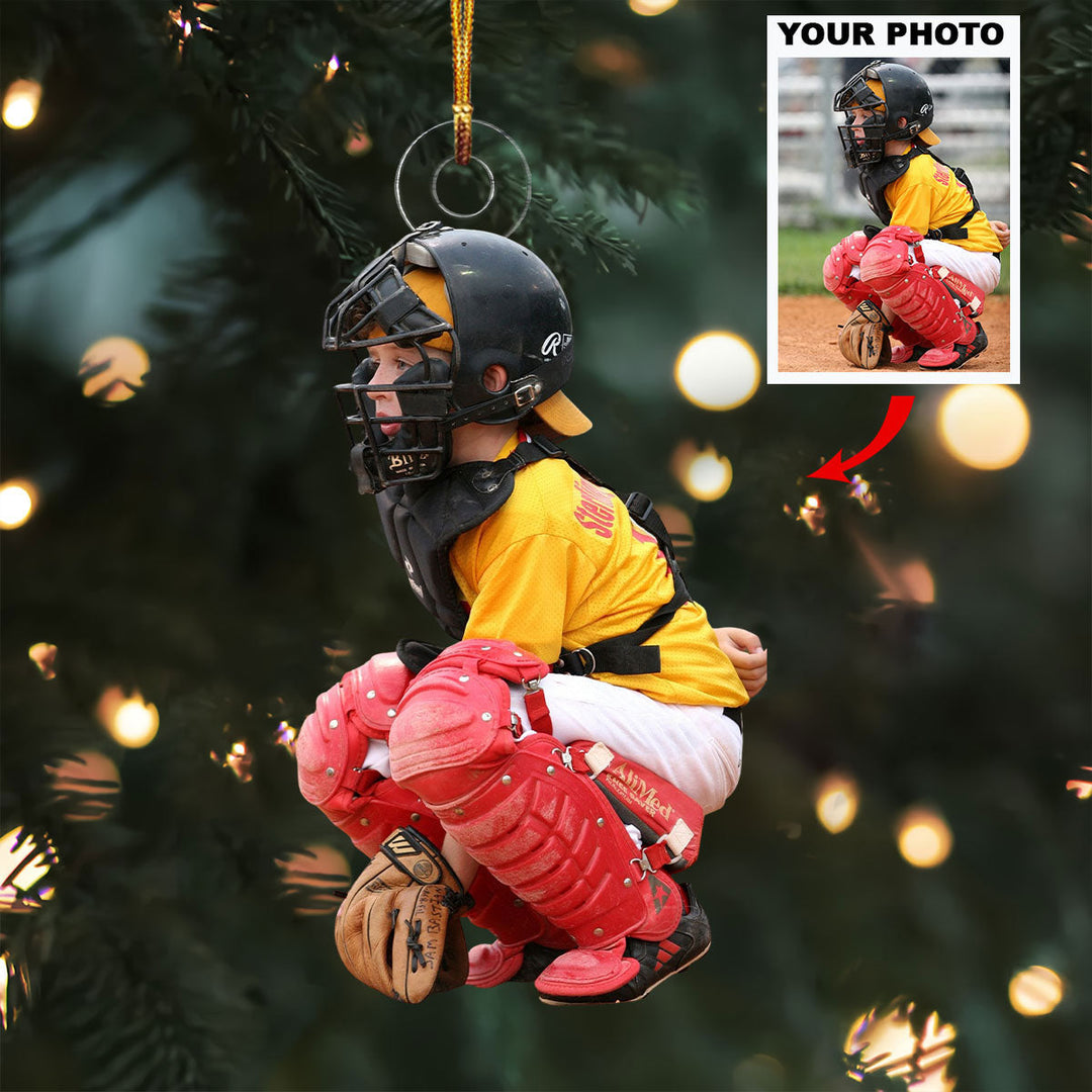 Glove & Glory - Personalized Photo Mica Ornament - Christmas Gift For Sports Lovers