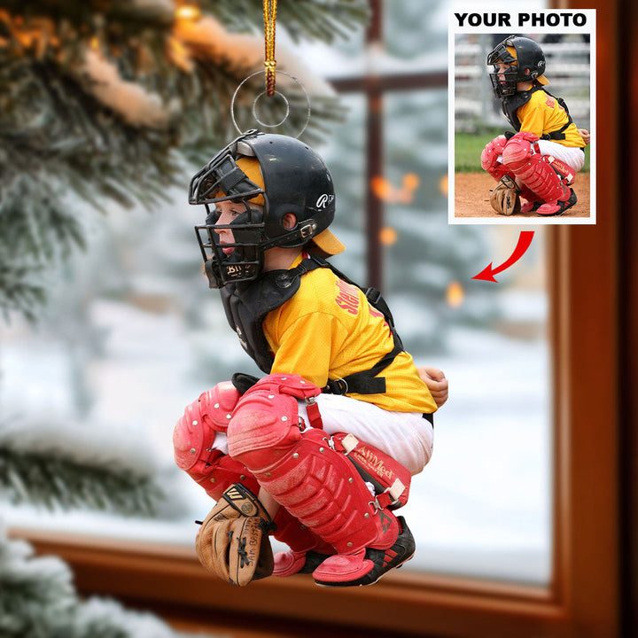 Glove & Glory - Personalized Photo Mica Ornament - Christmas Gift For Sports Lovers