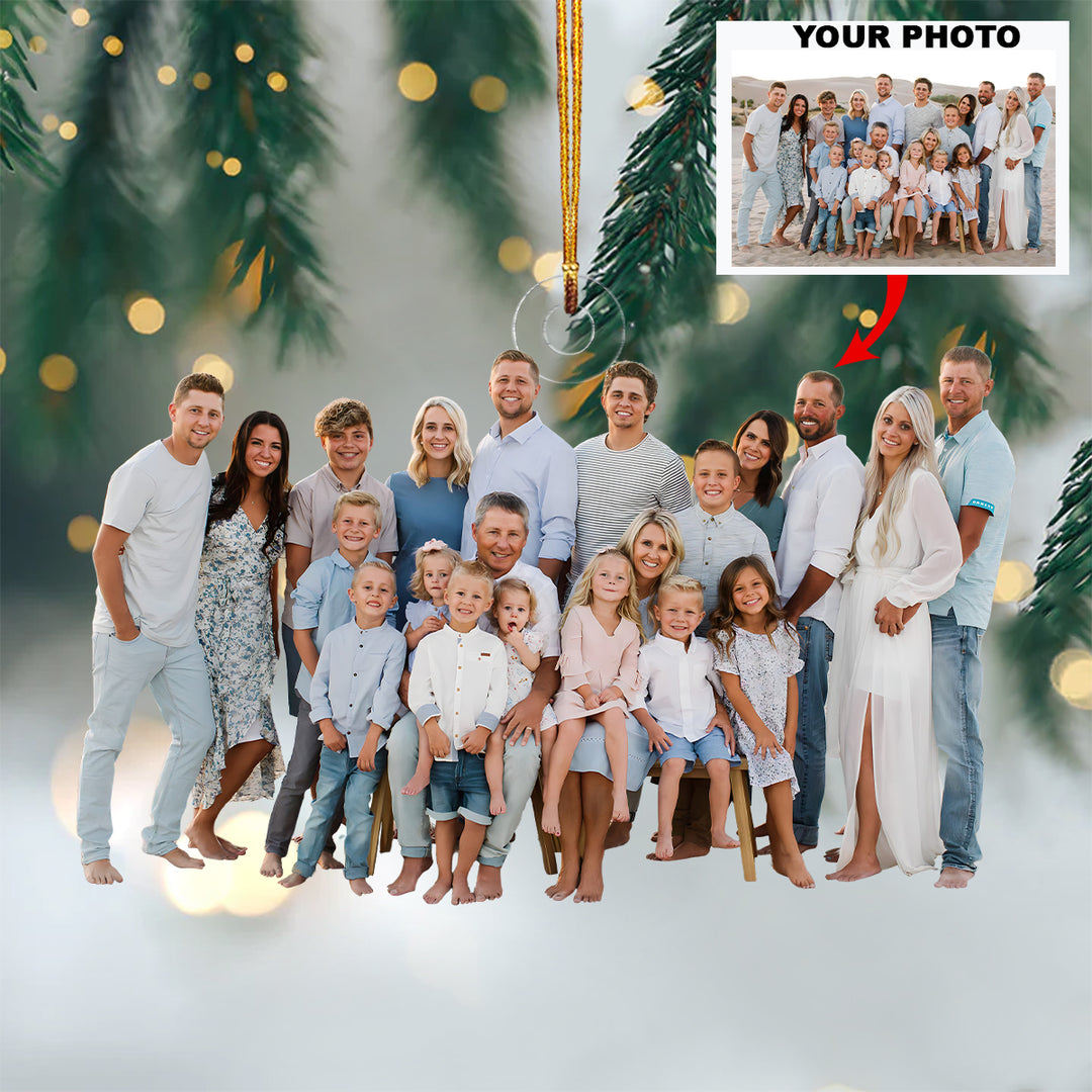 The Ones We Love - Personalized Photo Mica Ornament - Christmas Gift For Family Members