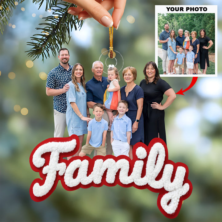 Where Love is Endless - Personalized Photo Mica Ornament - Christmas Gift For Family Members UPL0LDH008