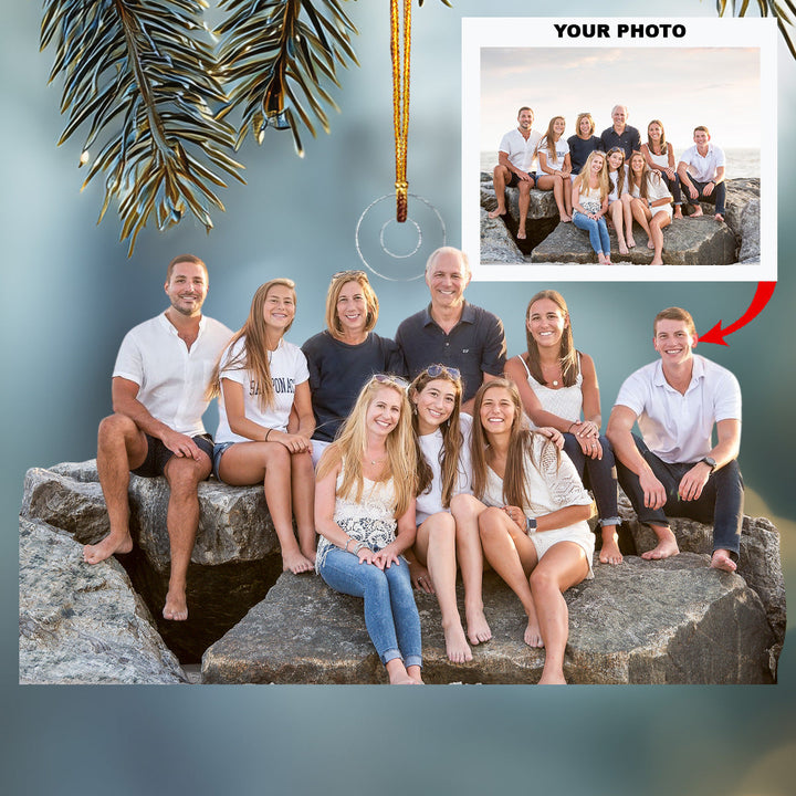 Harmony Within Our Home - Personalized Photo Mica Ornament - Christmas Gift For Family Members