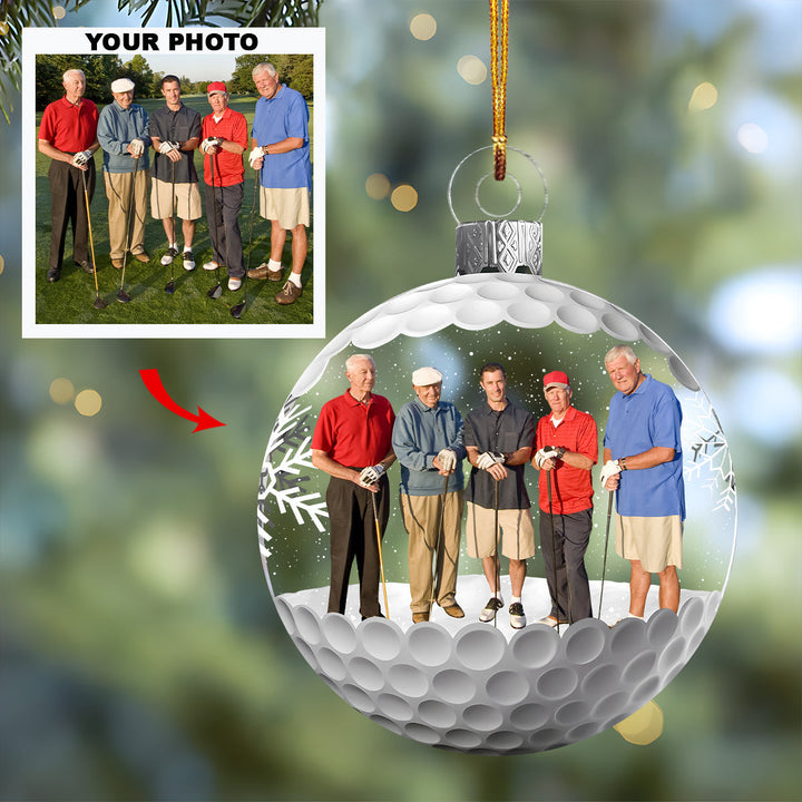 Golf Team - Personalized Photo Mica Ornament - Christmas Gift For Golf Lover UPL0PD045