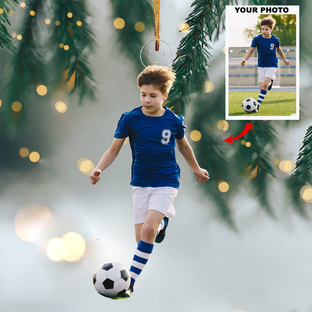 Goal Glow - Personalized Photo Mica Ornament - Christmas Gift For Sports Lovers