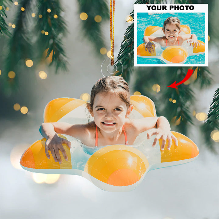 Little Star - Personalized Photo Mica Ornament - Gift For Baby, Family Members