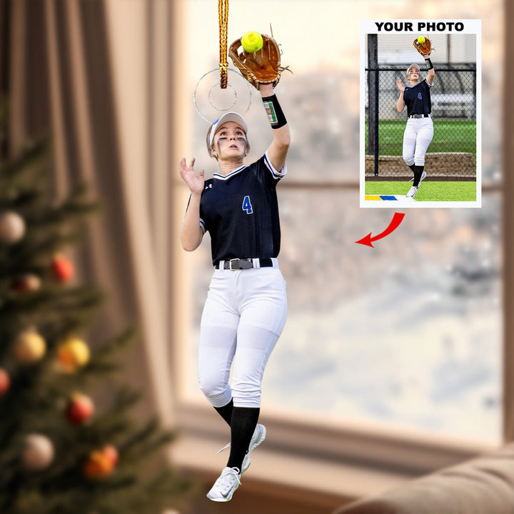 Pitch Perfect - Personalized Photo Mica Ornament - Gift For Baseball Lover, Baseball Player, Family Member