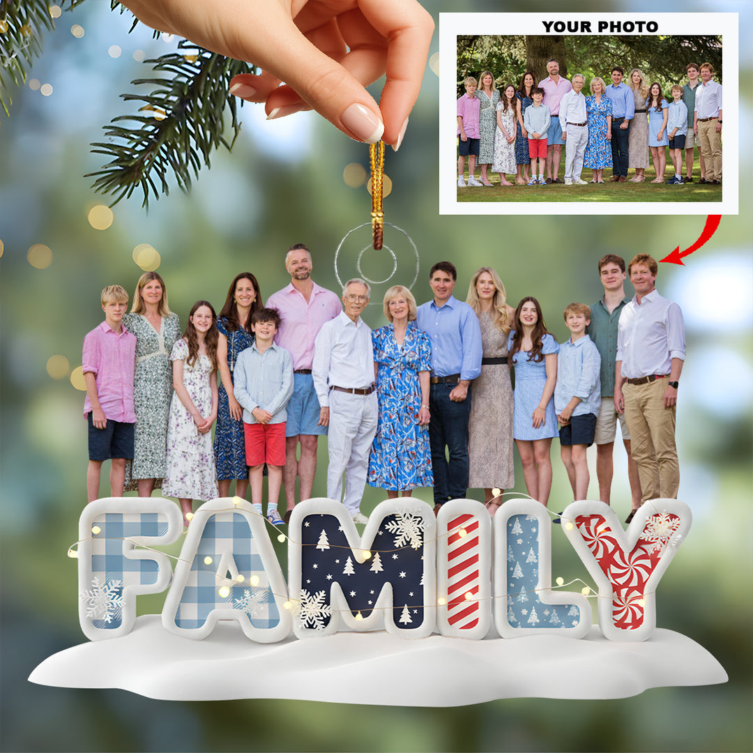 Together Is Best To Be - Customized Photo Ornament - Christmas Gift For Family Members UPL0LDH007