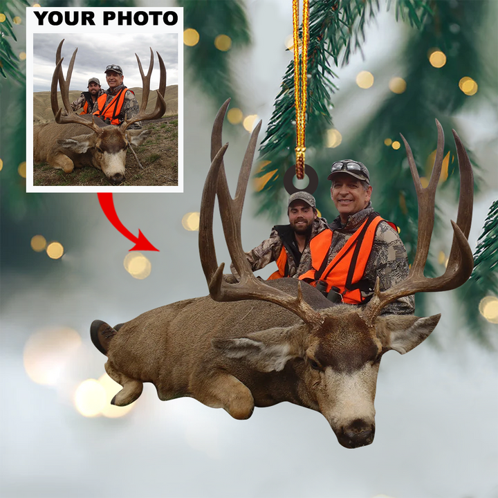 I Love Being A Hunter - Personalized Photo Mica Ornament - Christmas Gift For Hunting Lover