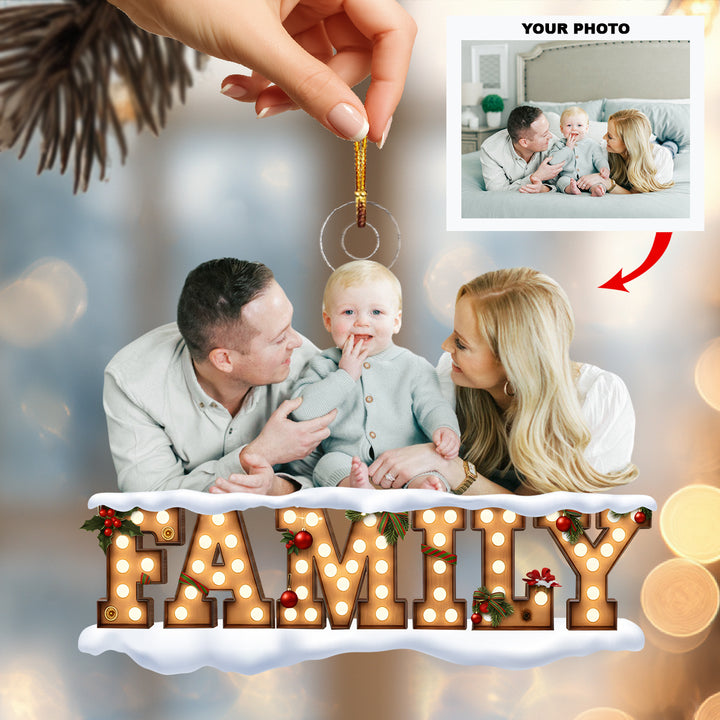 Every Moment Cherished - Customized Photo Ornament - Christmas Gift For Family Members UPL0LDH005