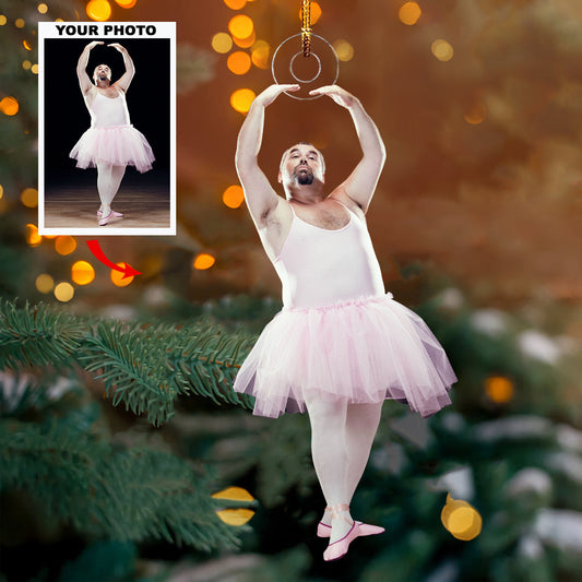 Artful Balance - Personalized Photo Mica Ornament - Christmas Gift For Ballet Members, Sport Lovers