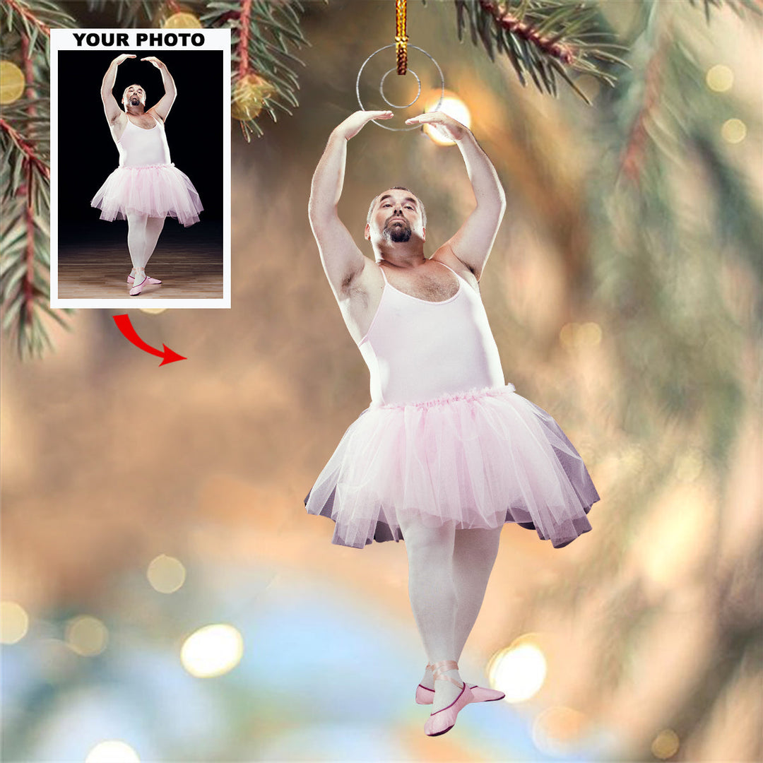 Artful Balance - Personalized Photo Mica Ornament - Christmas Gift For Ballet Members, Sport Lovers