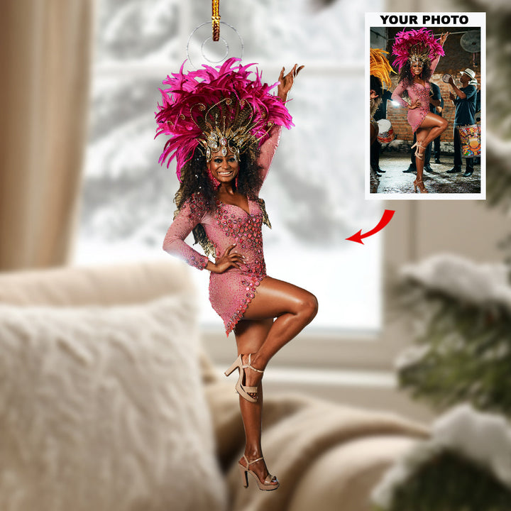 Dancing Essence - Personalized Photo Mica Ornament - Christmas Gift For Ballet Members, Sport Lovers