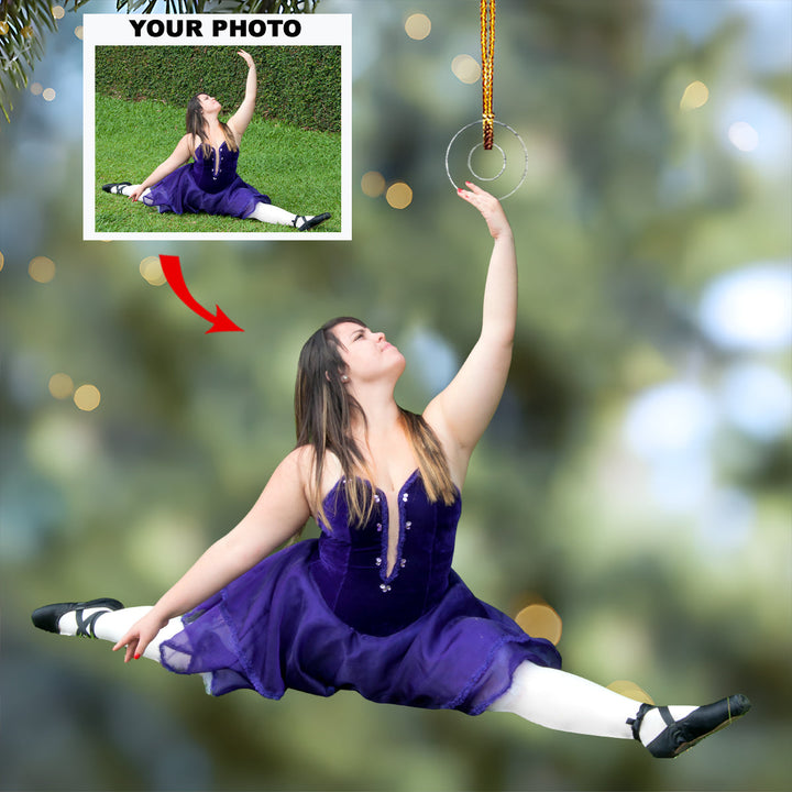 The Graceful Rhythm - Personalized Photo Mica Ornament - Christmas Gift For Ballet Members, Sport Lovers
