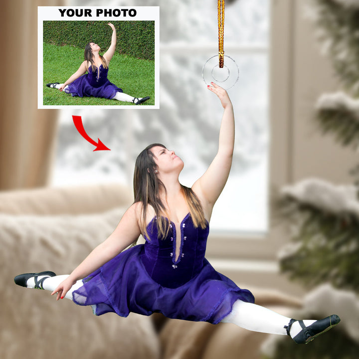 The Graceful Rhythm - Personalized Photo Mica Ornament - Christmas Gift For Ballet Members, Sport Lovers