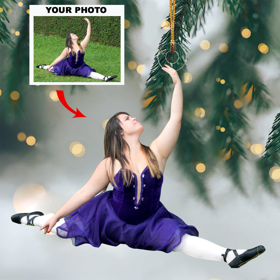 The Graceful Rhythm - Personalized Photo Mica Ornament - Christmas Gift For Ballet Members, Sport Lovers