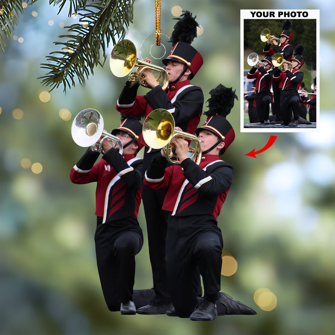 Marching Majesty - Personalized Photo Mica Ornament - Christmas Gift For Marching Band Members, Sport Lovers