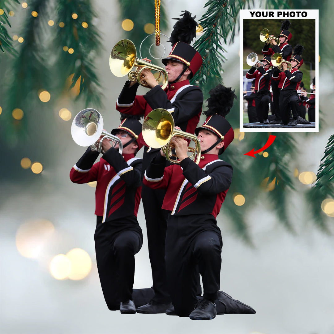 Marching Majesty - Personalized Photo Mica Ornament - Christmas Gift For Marching Band Members, Sport Lovers