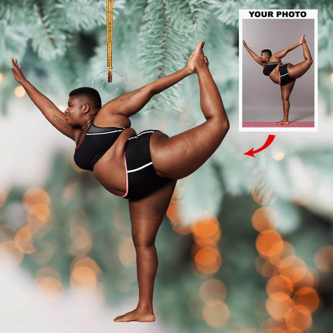 Elegant Motion - Personalized Photo Mica Ornament - Christmas Gift For Yoga Members, Sport Lovers
