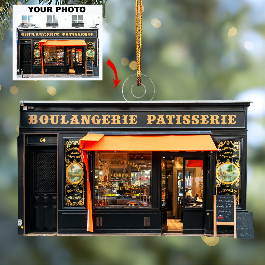 Golden Aisles - Personalized Photo Mica Ornament - Christmas Gift For Family Members