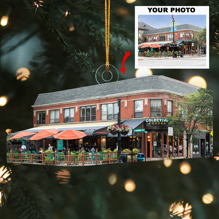 Shelf Serenity - Personalized Photo Mica Ornament - Christmas Gift For Family Members