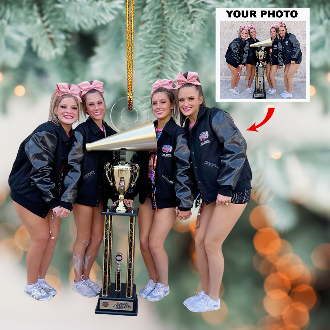 Cheerful Spirit - Personalized Photo Mica Ornament - Christmas Gift For Cheerleader, Sport Lovers