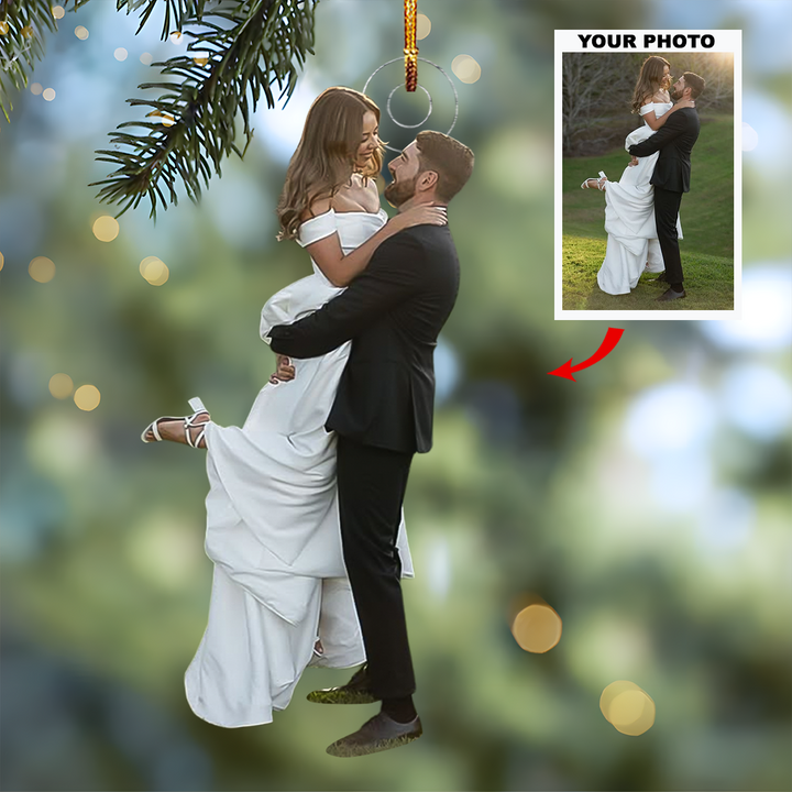 Couple Goal - Personalized Photo Mica Ornament - Christmas Gift For Couple, Family Members