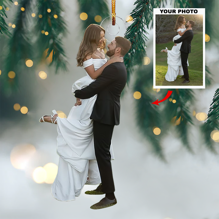 Couple Goal - Personalized Photo Mica Ornament - Christmas Gift For Couple, Family Members