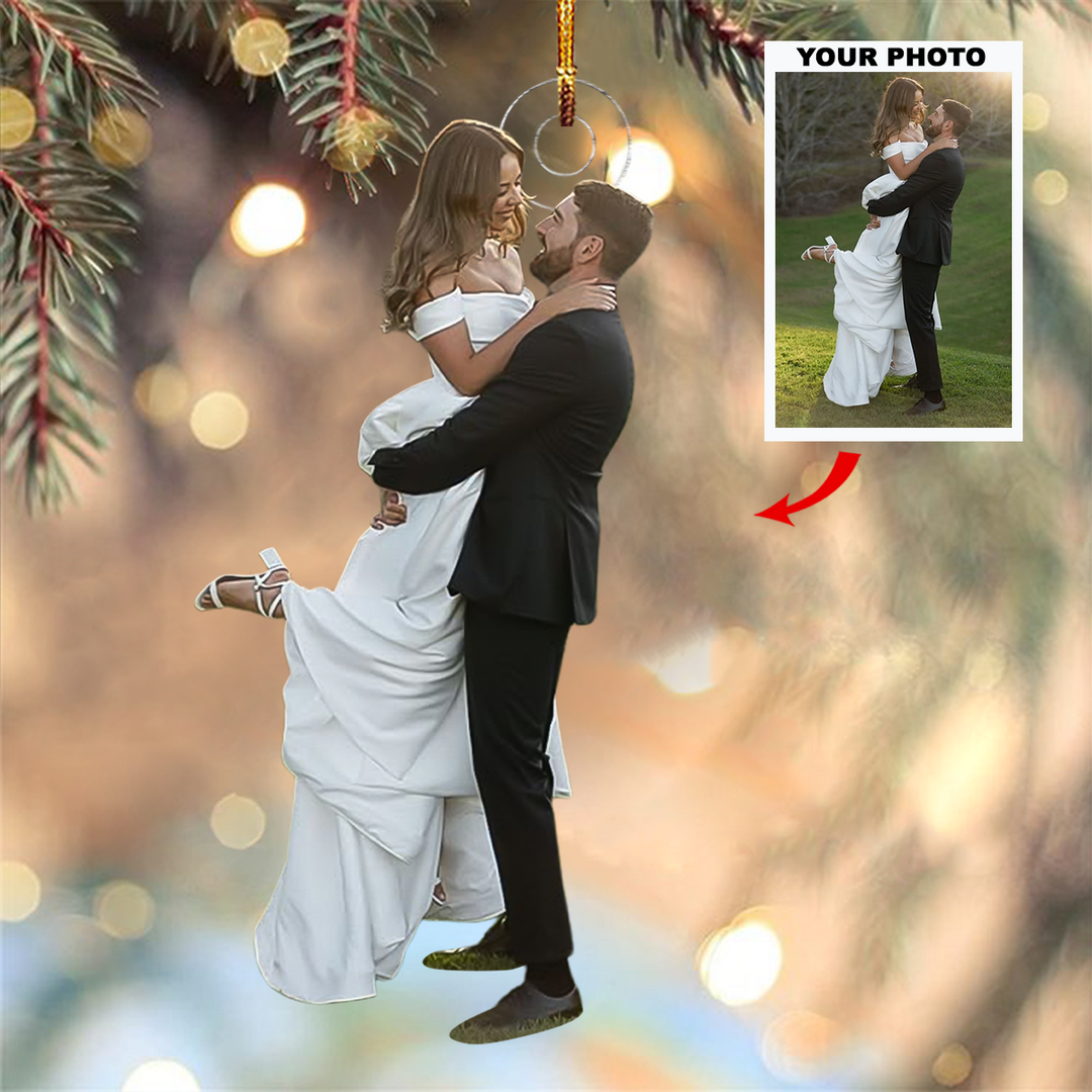 Couple Goal - Personalized Photo Mica Ornament - Christmas Gift For Couple, Family Members
