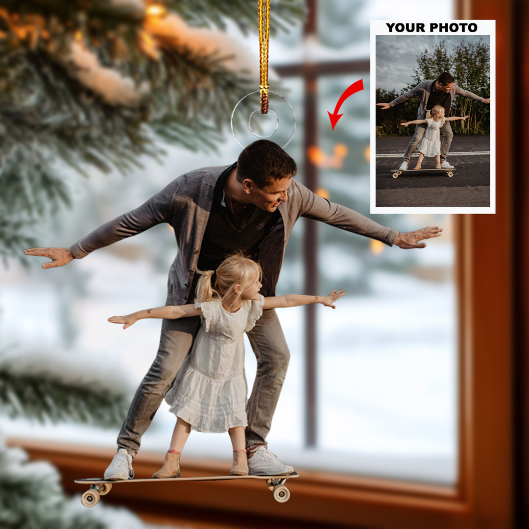 Beloved Moments - Personalized Photo Mica Ornament - Christmas Gift For Family, Family Members