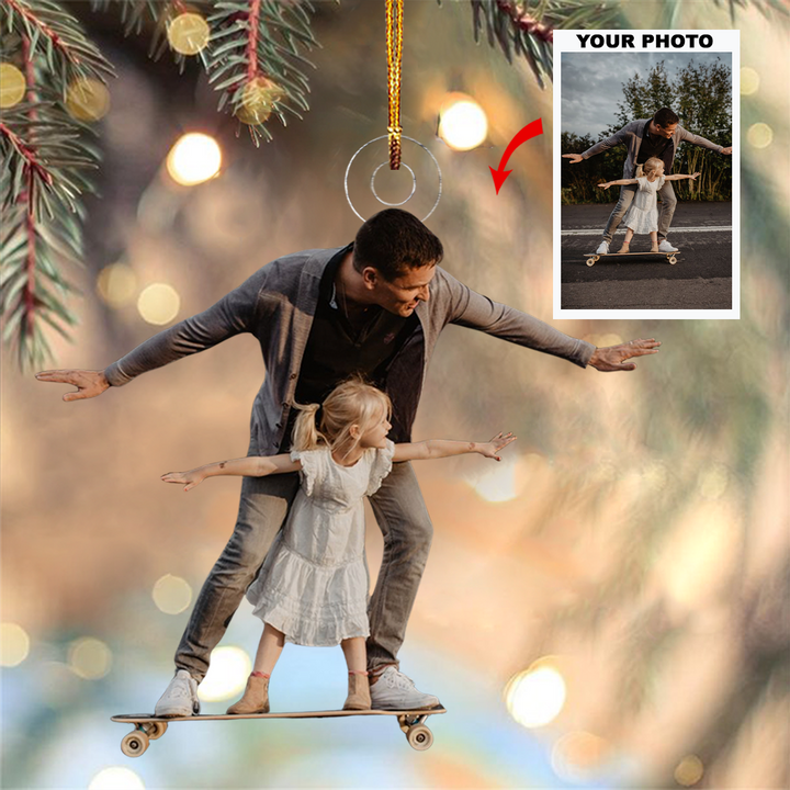 Beloved Moments - Personalized Photo Mica Ornament - Christmas Gift For Family, Family Members