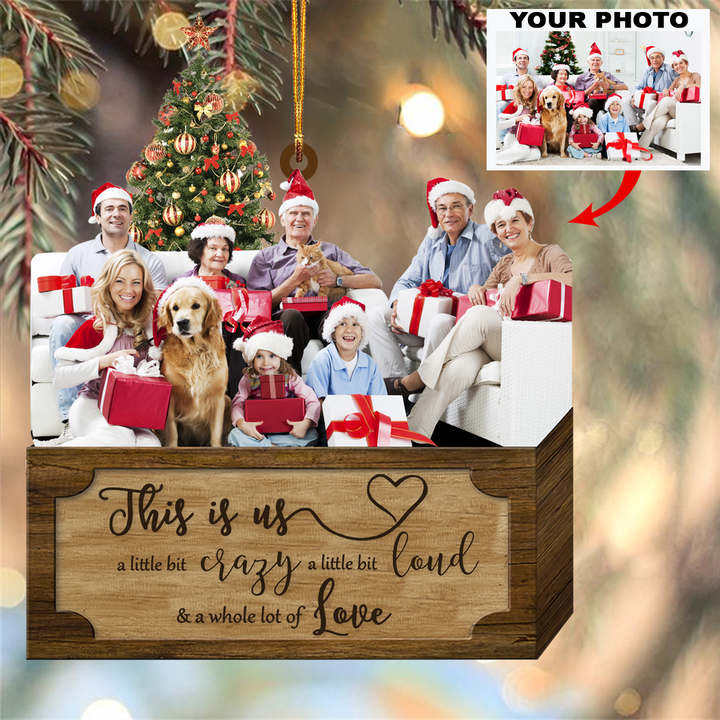 Personalized Photo Mica Ornament - Gift For Family - This Is My Family V2 ARND036 UPL0VL003
