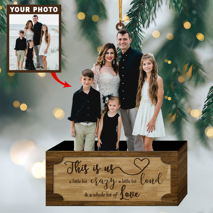 Personalized Photo Mica Ornament - Gift For Family - This Is My Family V2 ARND036 UPL0VL003
