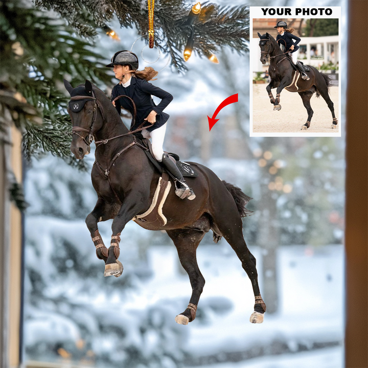 Customized Your Photo Ornament  - Personalized Photo Mica Ornament - Christmas Gifts For Family Member