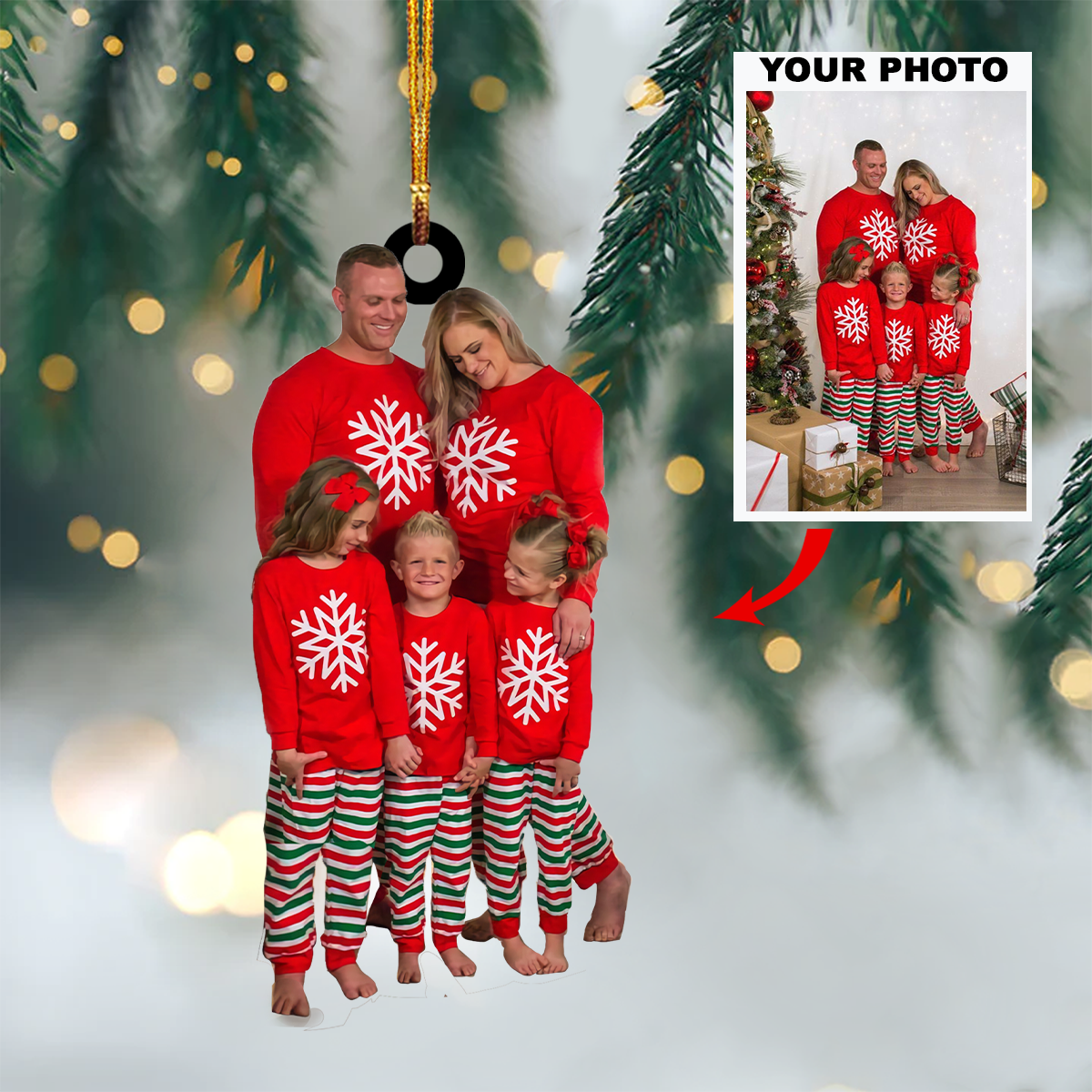 Personalized Photo Mica Ornament - Customized Your Photo Ornament V2 ARND005