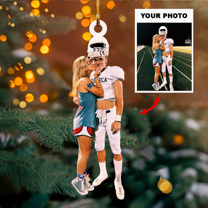 American Football Ornament - Personalized Photo Mica Ornament