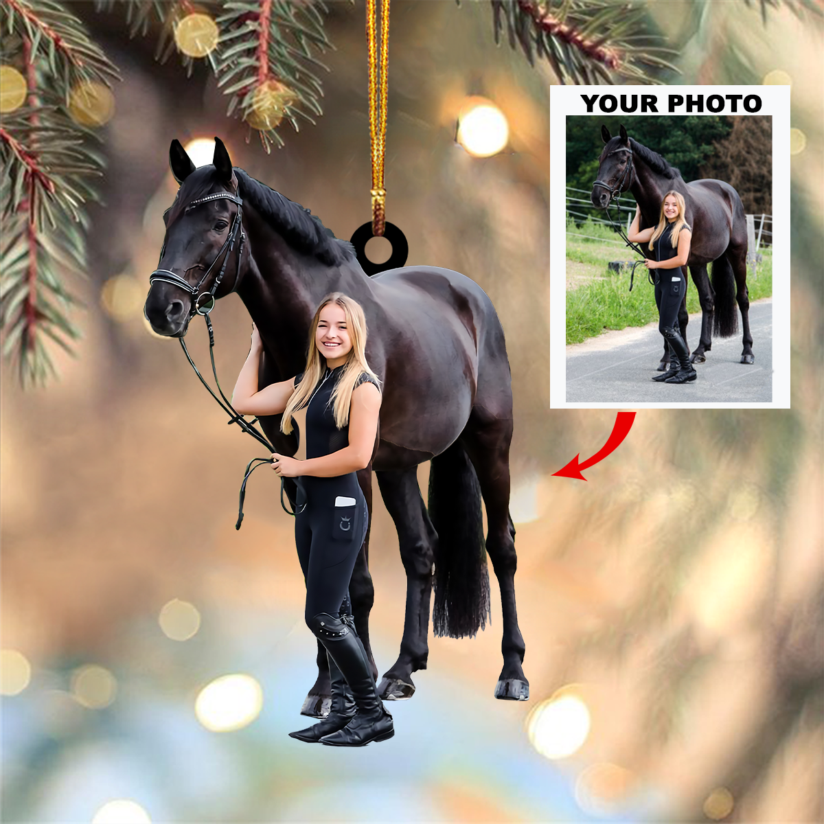 Personalized Photo Mica Ornament - Customized Your Photo Ornament V5 ARND005