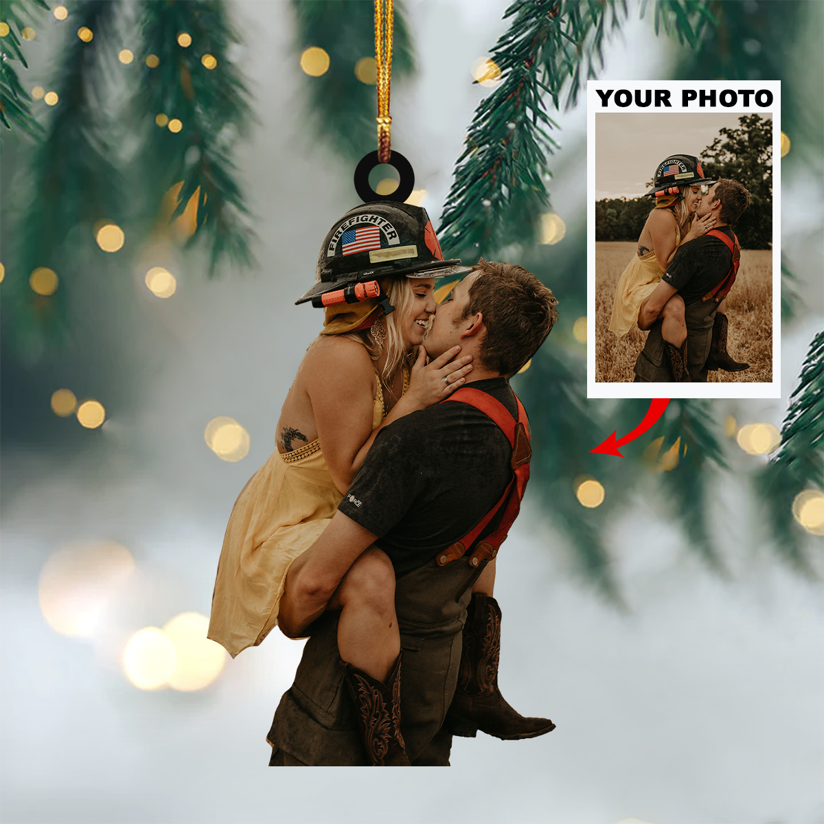 Personalized Photo Mica Ornament - Customized Your Photo Ornament V6 ARND005