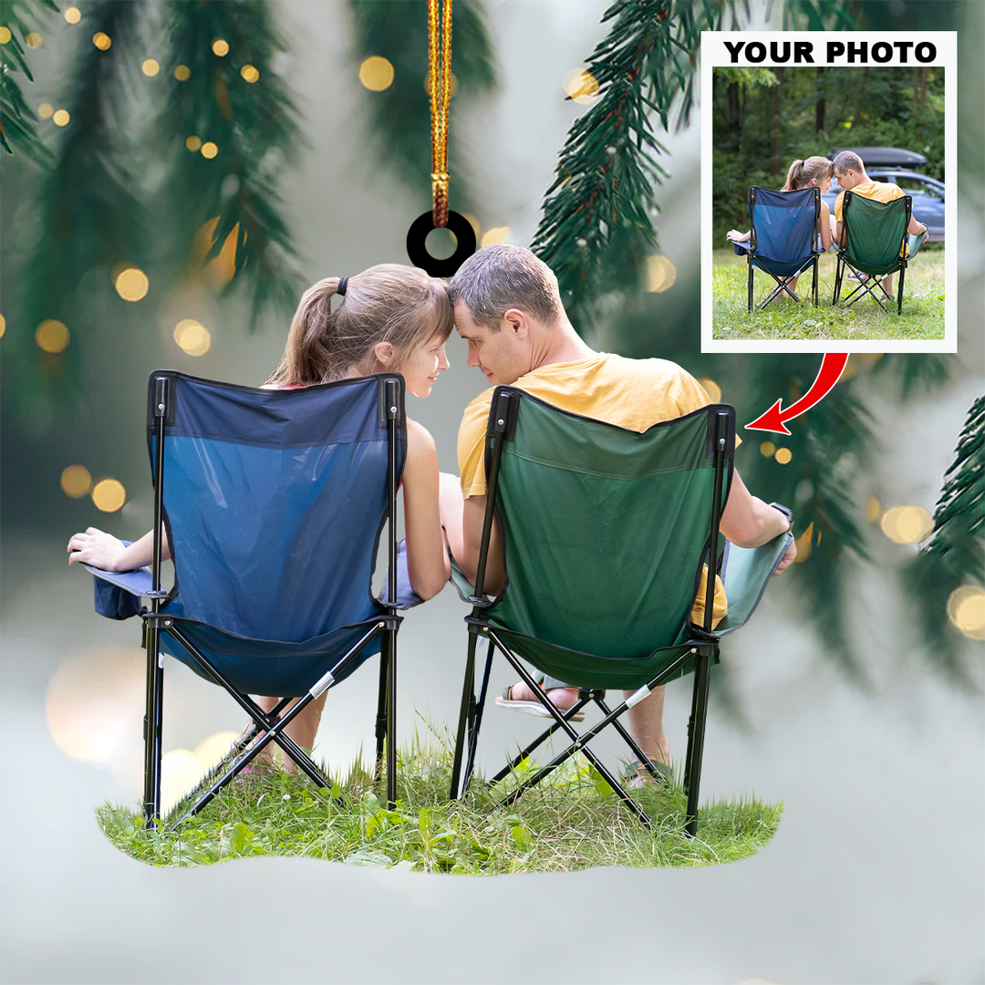 Personalized Photo Mica Ornament - Gift For Camping Lover - Customized Your Photo Ornament V16 ARND005