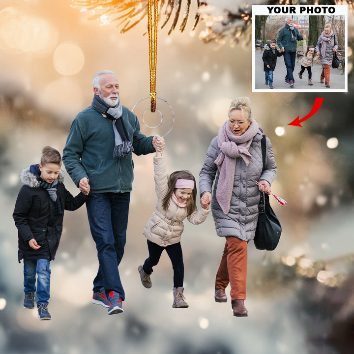 Customized Your Photo Ornament - Personalized Photo Mica Ornament - Christmas Gifts For Family Member