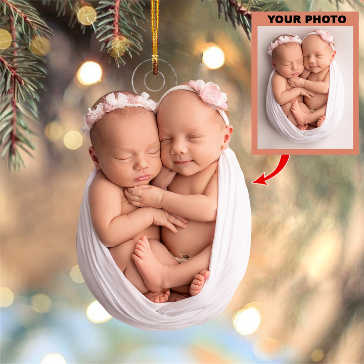 Personalized Photo Mica Ornament - Gift For Baby -  Customized Your Photo Ornament V21 ARND005