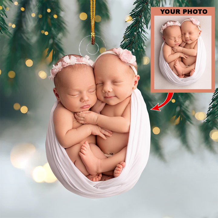 Personalized Photo Mica Ornament - Gift For Baby -  Customized Your Photo Ornament V21 ARND005