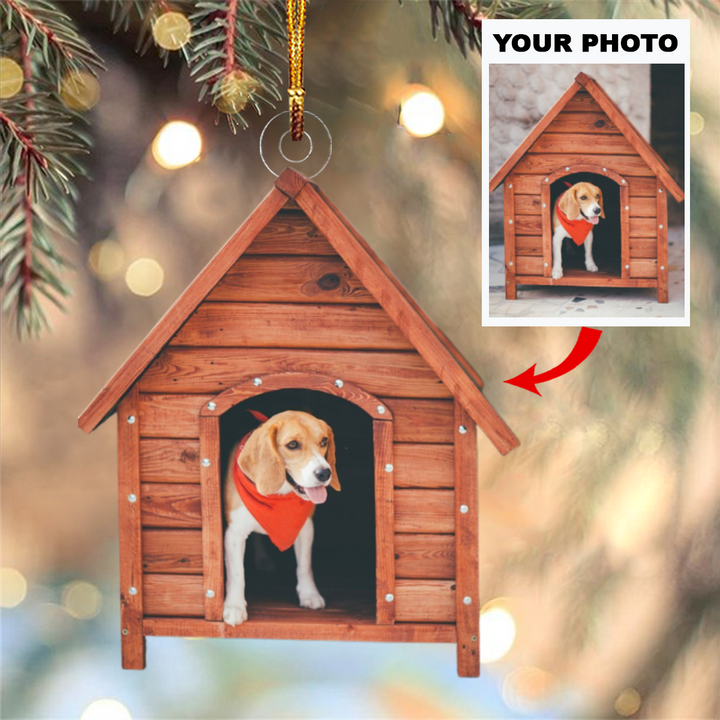Personalized Photo Mica Ornament - Gift For Dog Lover - Welcome To The Dog House ARND037