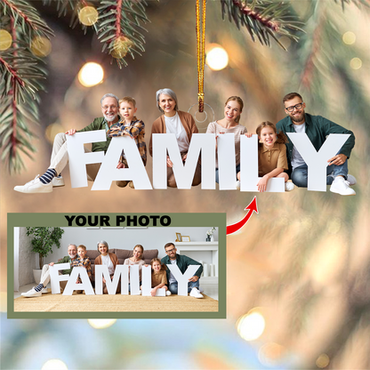 Personalized Photo Mica Ornament - Gift For Family Member -  Customized Your Photo Ornament V27 ARND005
